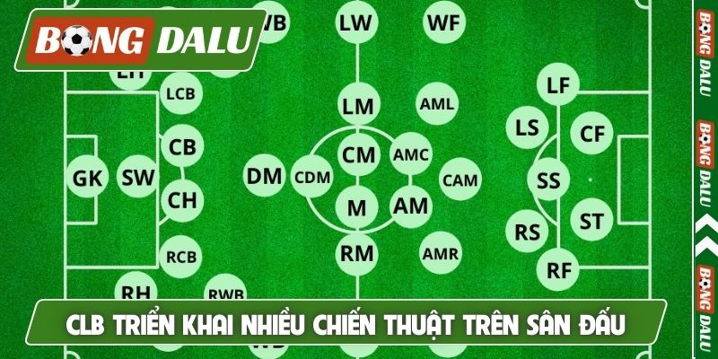 CLB triển khai nhiều chiến thuật trên sân đấu