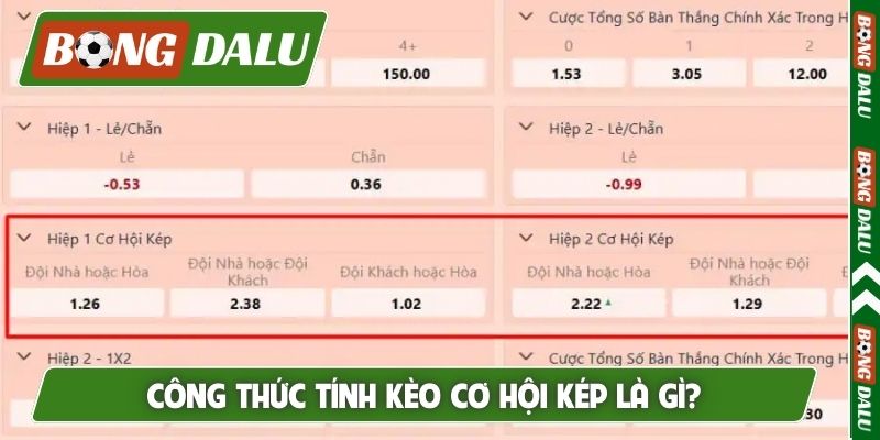 Công thức tính kèo cơ hội kép là gì?